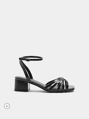 Schwarz - Yours Curve Strappy Cross Over Heels In Extra Wide Fit - Bild 3 von 5