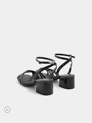 Schwarz - Yours Curve Strappy Cross Over Heels In Extra Wide Fit - Bild 4 von 5
