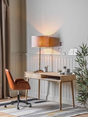 Gallery Home Natural Milano 1 Drawer Desk - Image 1 of 3