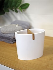 Showerdrape Set of 4 White Sonata Bathroom Accessory Set - Image 4 of 4