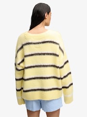 Superdry Yellow Slouchy Brushed Knit Jumper - Image 2 of 5