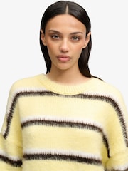 Superdry Yellow Slouchy Brushed Knit Jumper - Image 4 of 5