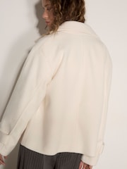 Apricot Cream Tailored Short Peacoat Jacket - Image 2 of 4