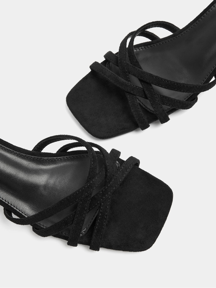 Long Tall Sally Black Cross Over Strappy Heels - Image 5 of 5 Long Tall Sally Black Cross Over Strappy Heels - Image 5 of 5