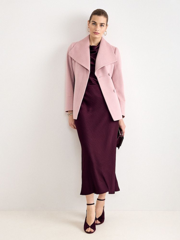 Phase Eight Pink Short Nicci Coat - Image 6 of 6 Phase Eight Pink Short Nicci Coat - Image 6 of 6