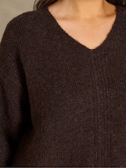 Evans Knitted V-Neck Jumper - 6суретінің 4 суреті
