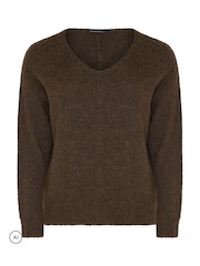 Evans Knitted V-Neck Jumper - 6суретінің 5 суреті