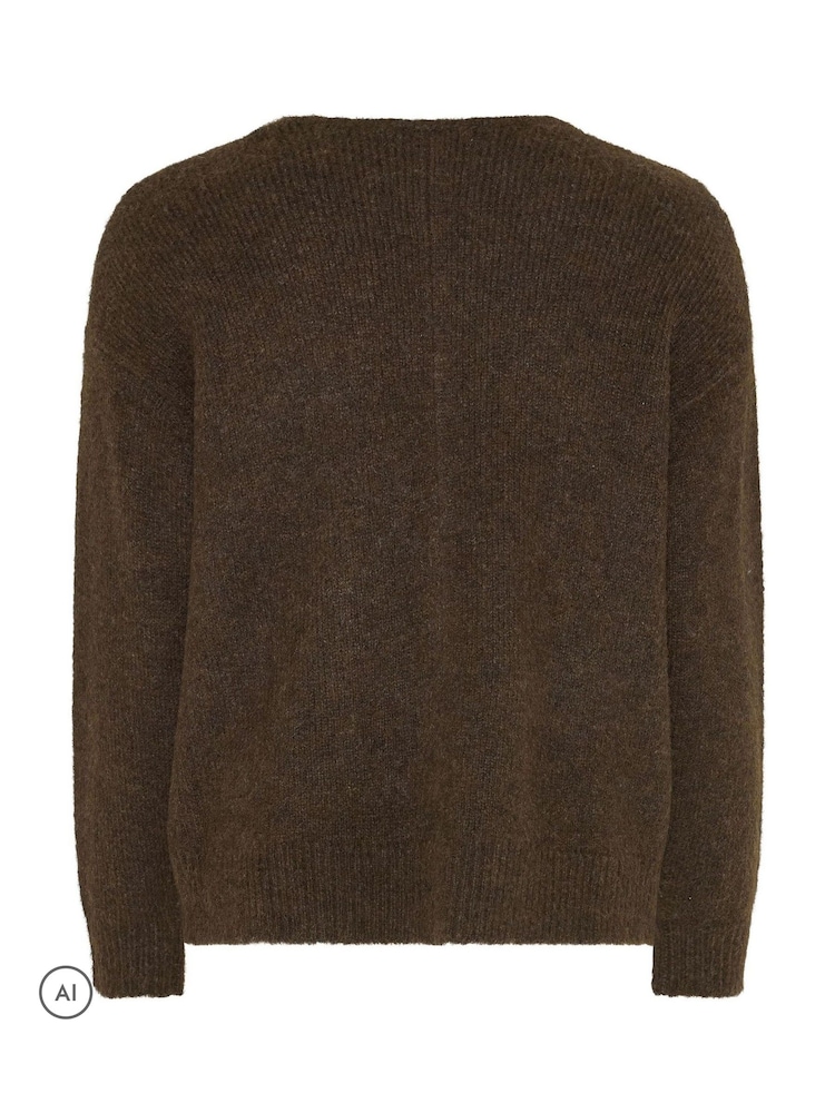 Evans Knitted V-Neck Jumper - 6суретінің 6 суреті