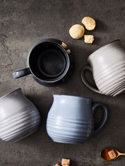 Barbary & Oak Set of 4 Abyss Reactive Glazed Mugs - Image 1 of 11