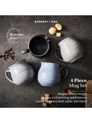 Barbary & Oak Set of 4 Abyss Reactive Glazed Mugs - Image 10 of 11