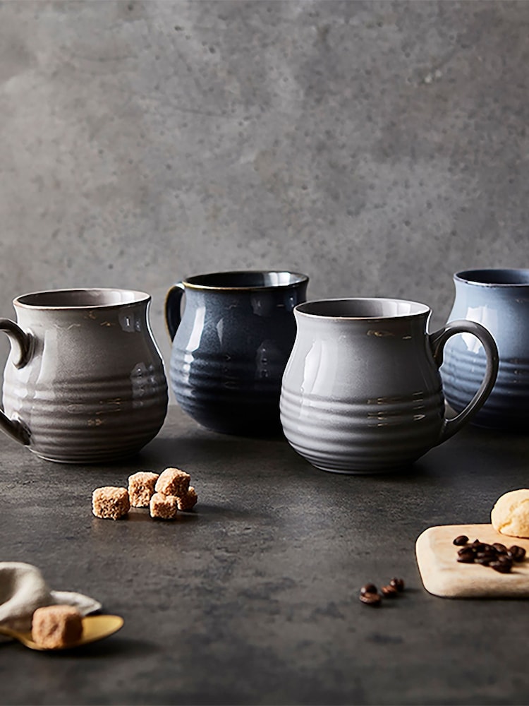 Barbary & Oak Set of 4 Abyss Reactive Glazed Mugs - Image 11 of 11