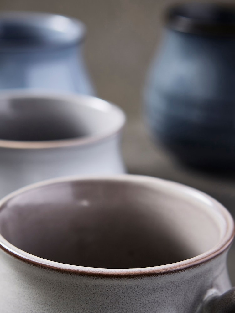 Barbary & Oak Set of 4 Abyss Reactive Glazed Mugs - Image 2 of 11