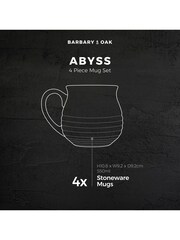 Barbary & Oak Set of 4 Abyss Reactive Glazed Mugs - Image 6 of 11