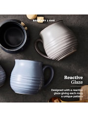 Barbary & Oak Set of 4 Abyss Reactive Glazed Mugs - Image 7 of 11