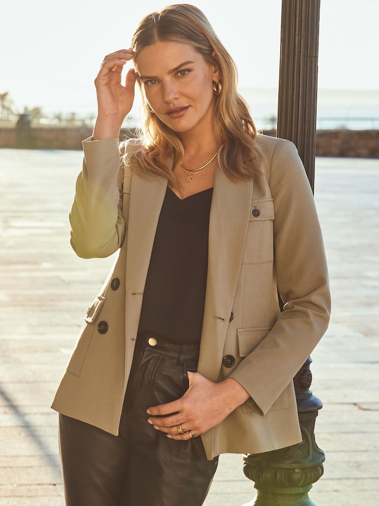 Sosandar Green Utility Blazer - Image 1 of 6