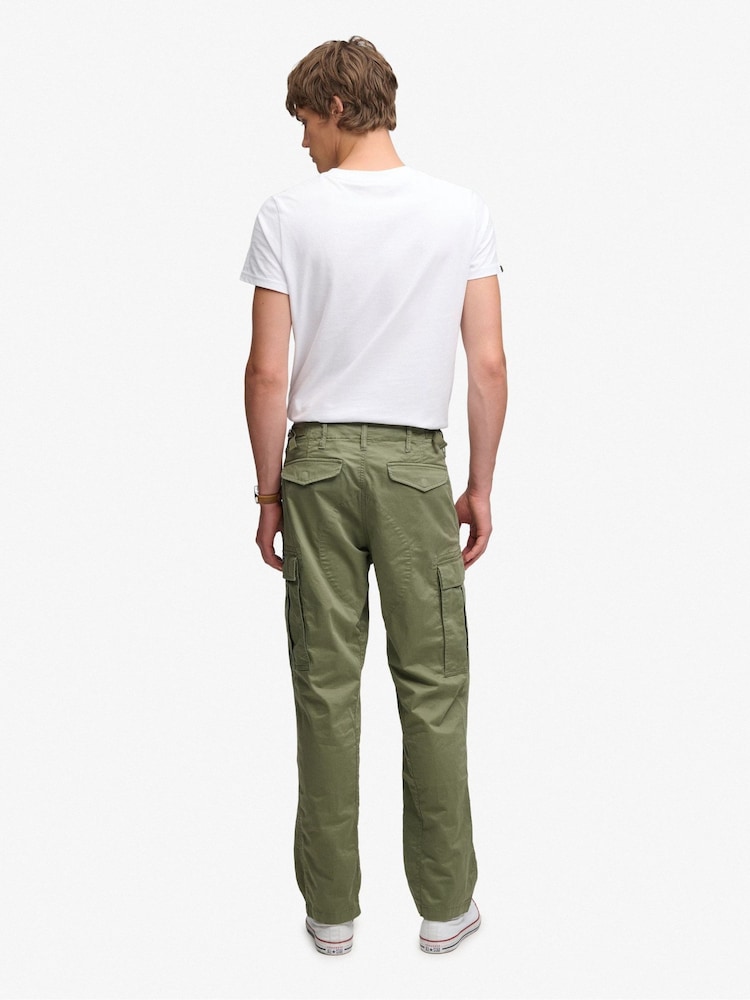 Superdry Green Regular Tapered Cargo Trousers - Image 2 of 6 Superdry Green Regular Tapered Cargo Trousers - Image 2 of 6