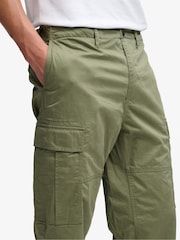 Superdry Green Regular Tapered Cargo Trousers - Image 3 of 6
