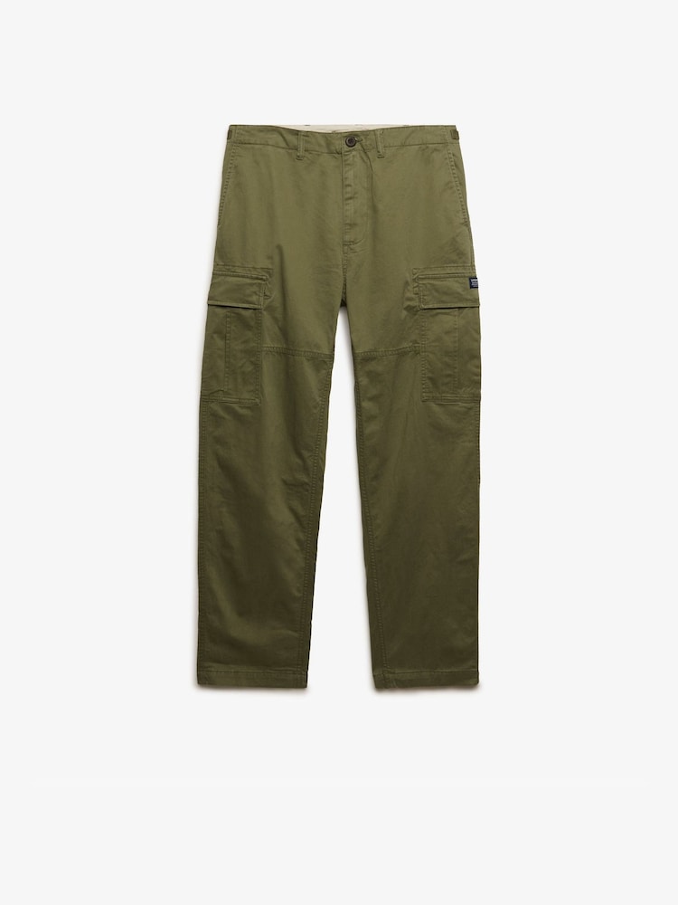Superdry Green Regular Tapered Cargo Trousers - Image 6 of 6 Superdry Green Regular Tapered Cargo Trousers - Image 6 of 6