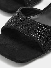 Long Tall Sally Black Diamante Asymmetric Kitten Heels - Image 5 of 5