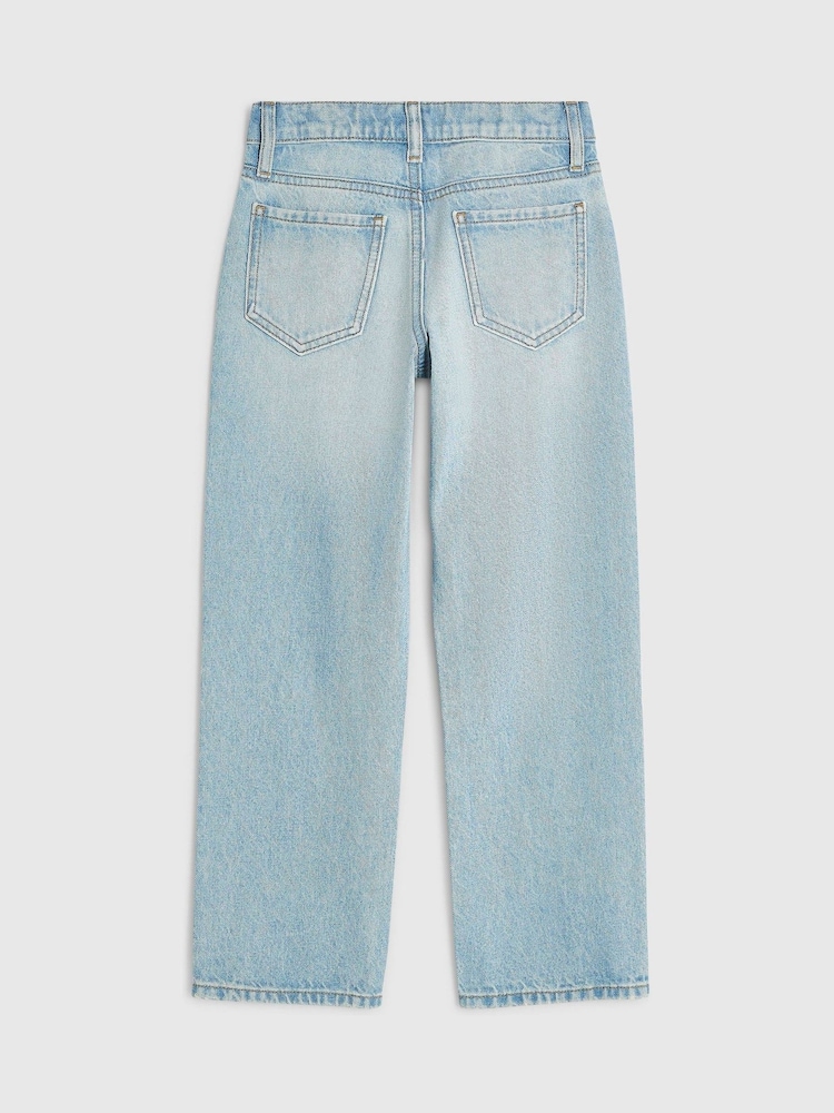 River Island Light Blue Bow Hotfix Straight Leg Jeans - Image 2 of 4