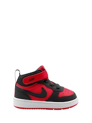 Nike Red/Black Toddler Court Borough Mid Trainers - Image 1 of 8
