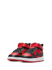 Nike Red/Black Toddler Court Borough Mid Trainers - Image 3 of 8