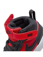 Nike Red/Black Toddler Court Borough Mid Trainers - Image 7 of 8