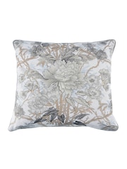 Laura Ashley Steel Grey Square Overton Steel Cushion - Image 1 of 6