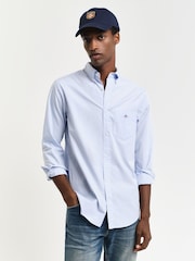 GANT Light Blue Regular Fit Poplin 100% Cotton Shirt - Image 1 of 4