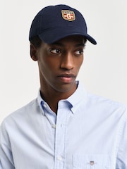 GANT Light Blue Regular Fit Poplin 100% Cotton Shirt - Image 3 of 4