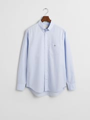 GANT Light Blue Regular Fit Poplin 100% Cotton Shirt - Image 4 of 4