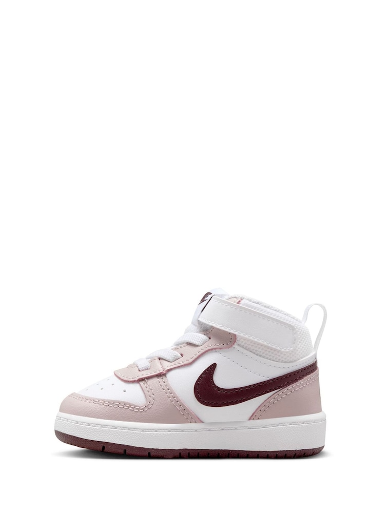 Nike Natural Toddler Court Borough Mid Trainers - Image 2 of 10