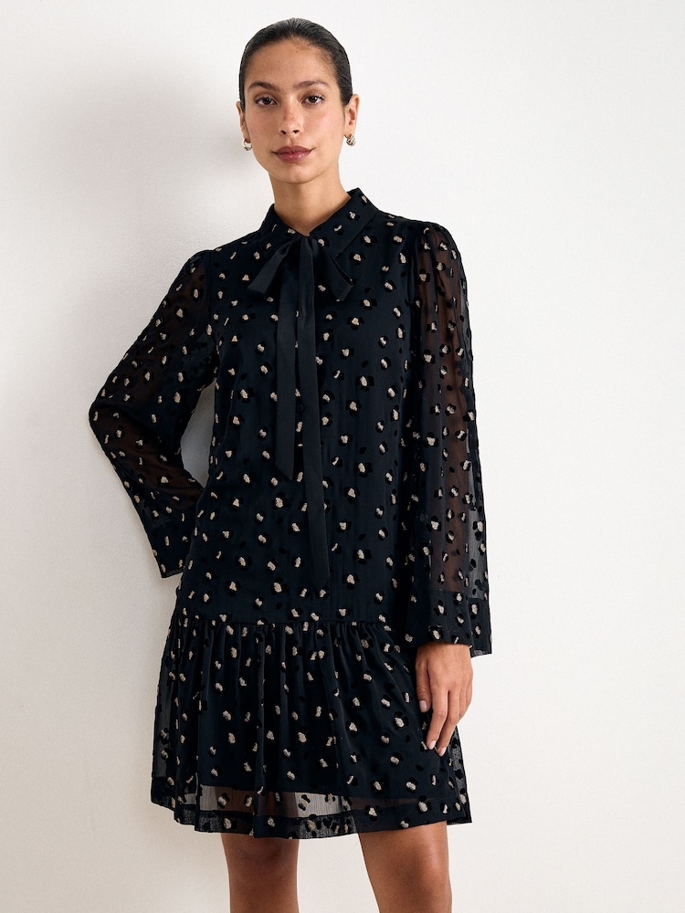 Phase Eight Black Ines Leopard Dress - Image 1 of 7 Phase Eight Black Ines Leopard Dress - Image 1 of 7