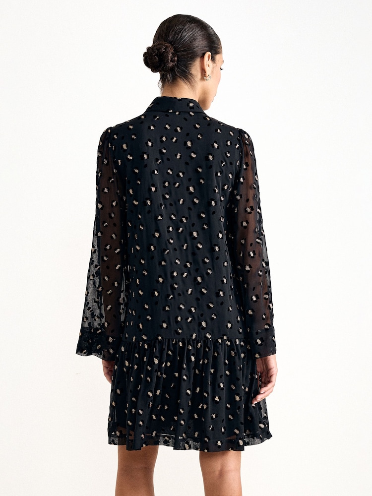 Phase Eight Black Ines Leopard Dress - Image 2 of 7 Phase Eight Black Ines Leopard Dress - Image 2 of 7