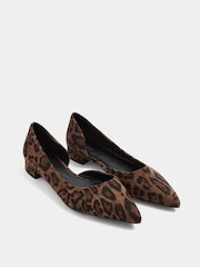 Long Tall Sally Leopard Pointed Ballerina Pumps - Bild 3 von 4