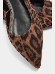 Long Tall Sally Leopard Pointed Ballerina Pumps - Bild 4 von 4