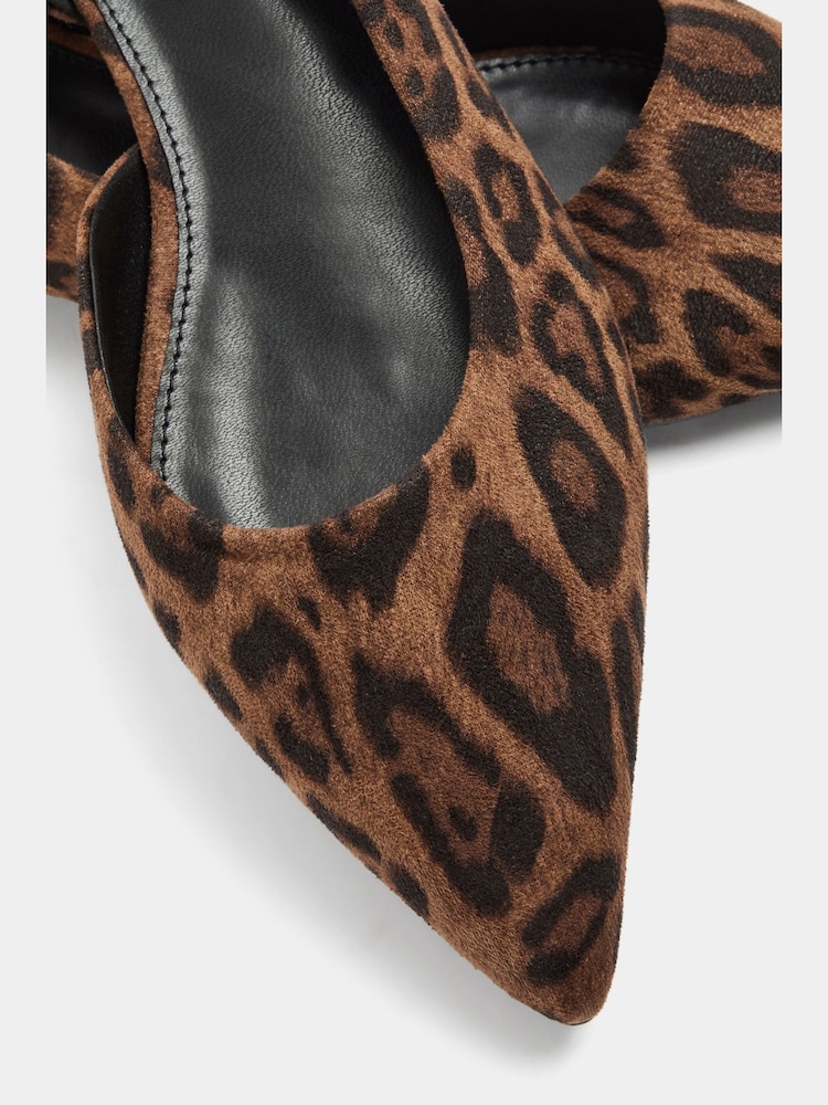 Long Tall Sally Leopard Pointed Ballerina Pumps - Bild 4 von 4
