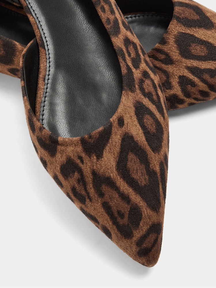 Long Tall Sally Leopard ұшты балерина пумпалары - 5суретінің 5 суреті