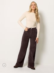Braun - Long Tall Sally Bootcut-Jeans aus Baumwollcord - Bild 1 von 6