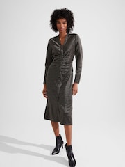 Hobbs Black/Sliver Hatty Jersey Dress - Image 2 of 4