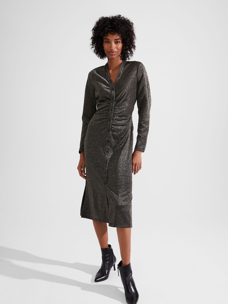 Hobbs Black/Sliver Hatty Jersey Dress - Image 2 of 4