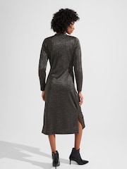 Hobbs Black/Sliver Hatty Jersey Dress - Image 3 of 4