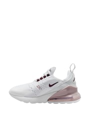 Nike White/Pink Youth Air Max 270 Trainers - Image 2 of 4