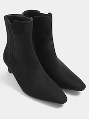 Long Tall Sally Black Kitten Heel Chelsea Boots In Standard Fit - Image 4 of 4