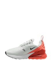 Nike Orange/White Youth Air Max 270 Trainers - Image 2 of 4