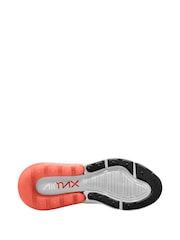 Nike Orange/White Youth Air Max 270 Trainers - Image 4 of 4