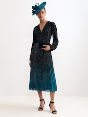 Phase Eight Black Simara Midi Dress - Image 3 of 6