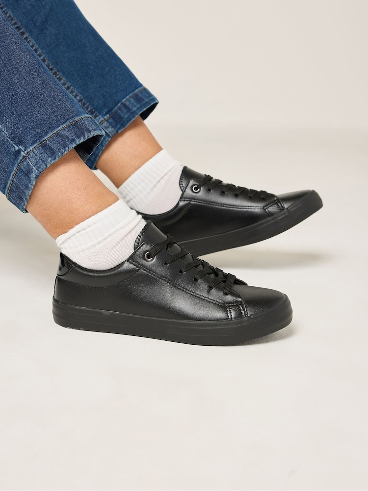 Yours Curve Black Extra Wide Fit Jet Slim Sole Trainers - Image 1 of 6 Yours Curve Black Extra Wide Fit Jet Slim Sole Trainers - Image 1 of 6