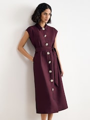 Phase Eight Red Ciara Shirt Dress - Image 3 of 7