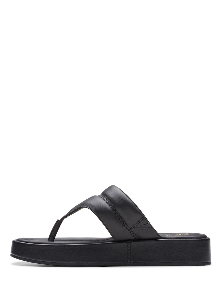 Clarks Black Leather Alda Walk Sandals - Image 2 of 6